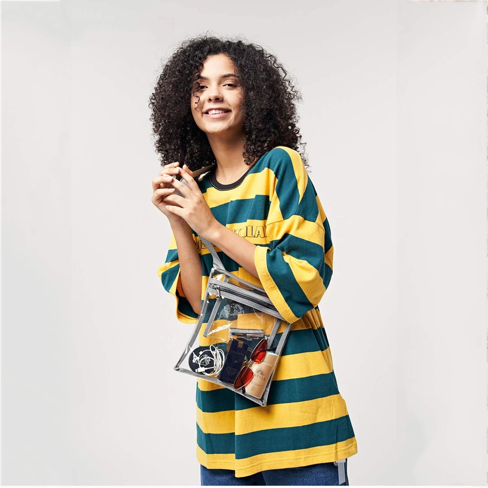 PVC TPU Bag Stadium Approved Clear Concert Shoulder crossbody bag Purse for girls