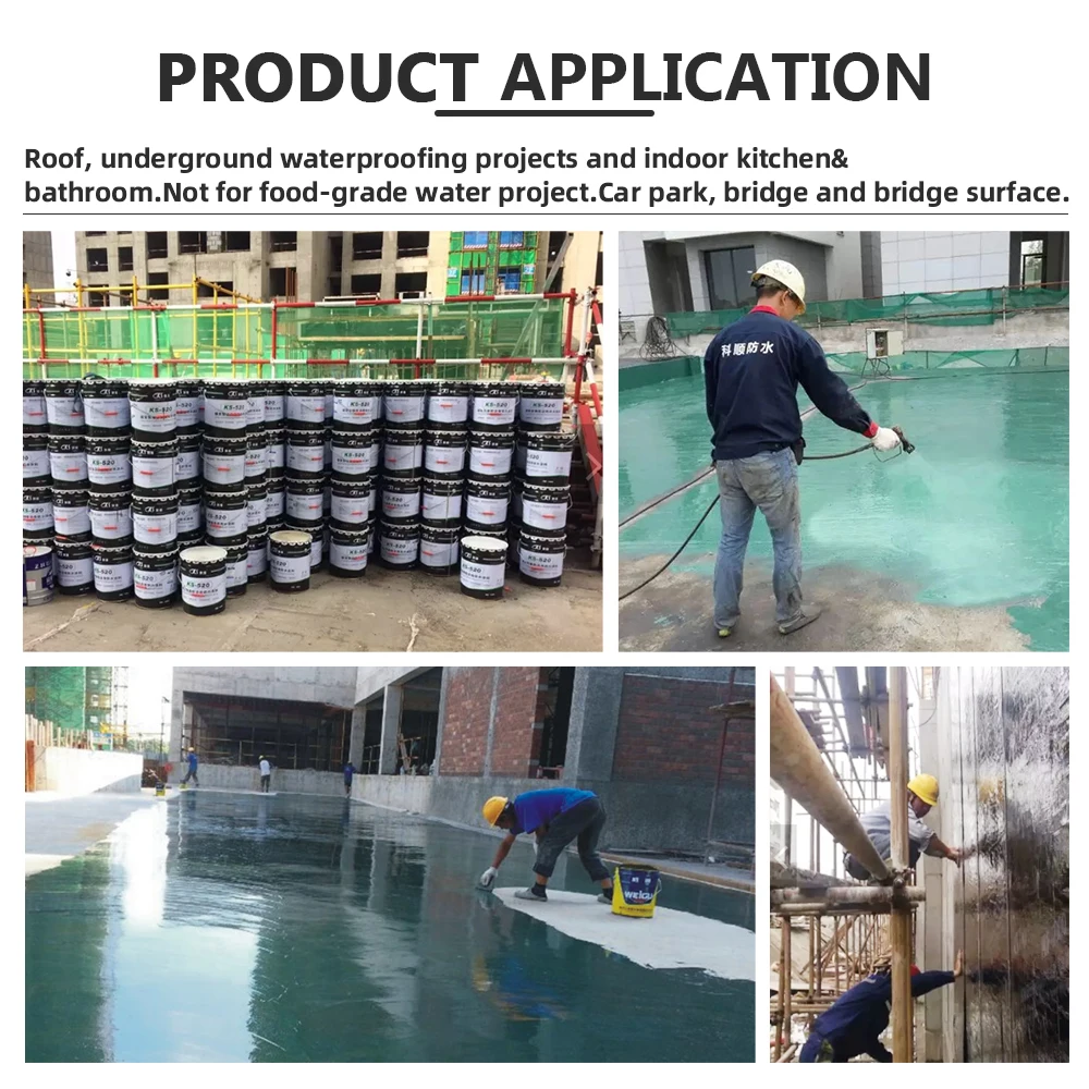 Water cured pu lowes polyurethane coating graphene bathroom underground waterproofing paint