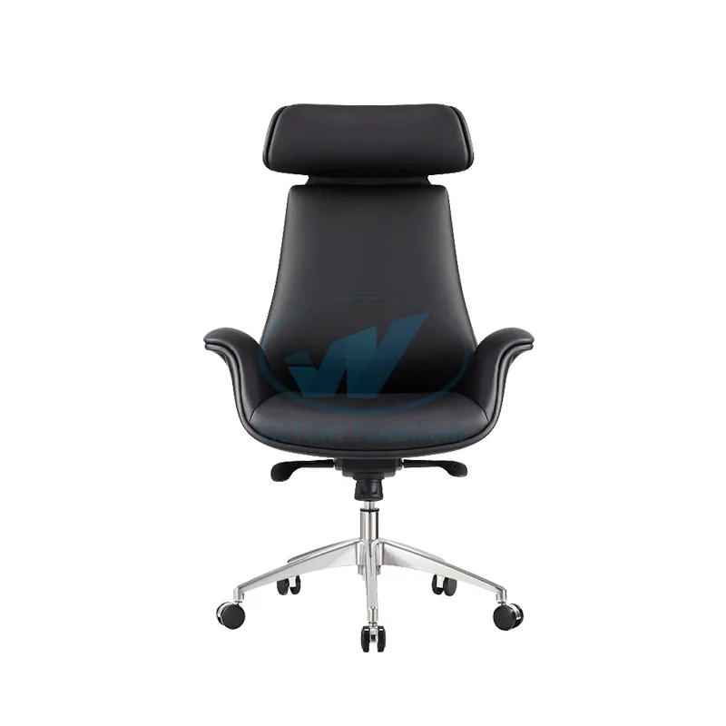 
Adjustable Executive Office Chair with Armrest High Back PU Leather Style Furniture Origin Type Lift Swivel General Place 