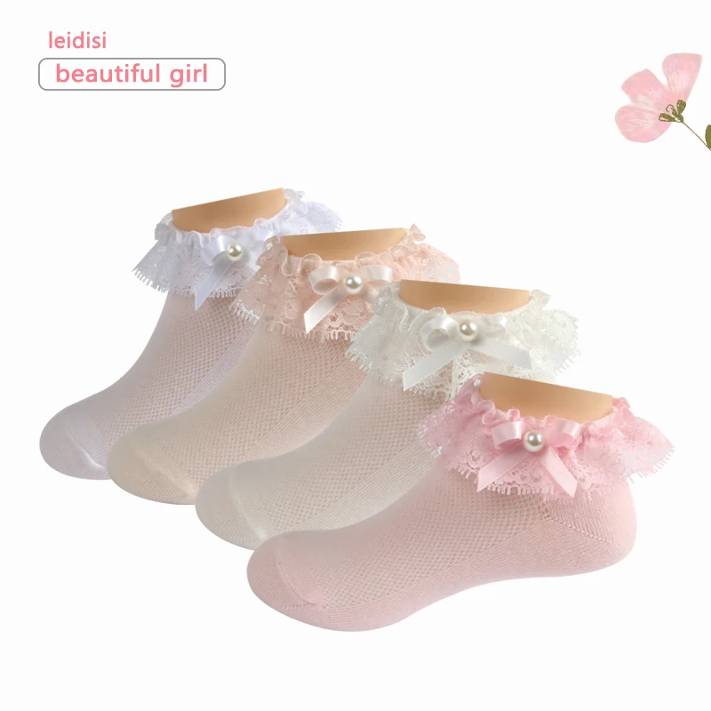 Comfortable mesh breathable girl cheap socks cotton  exquisite white school socks for lace socks for girls