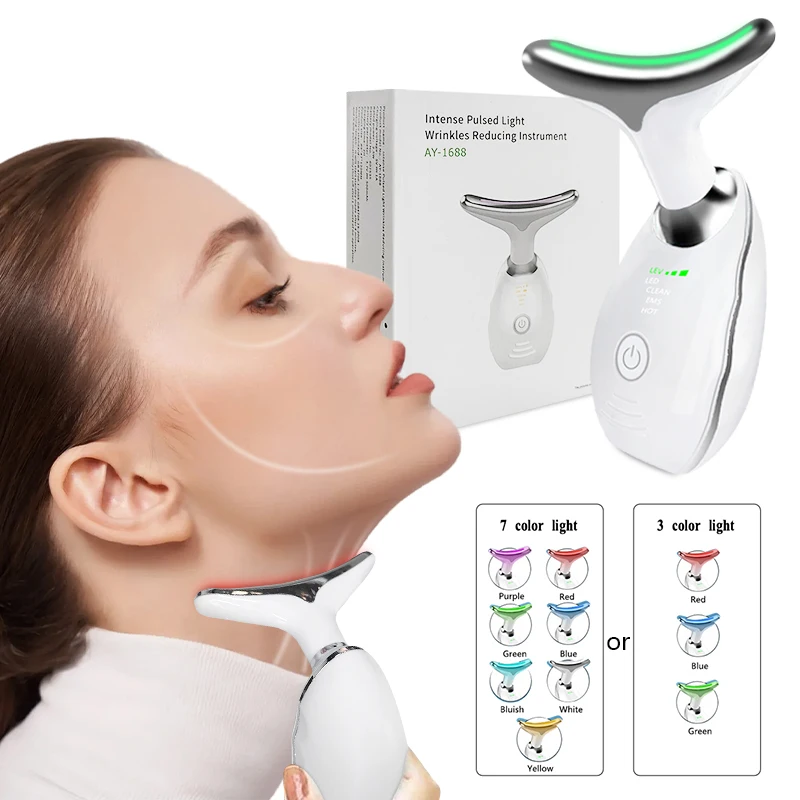 Hot selling Portable Electric Face Massager Red Light Therapy Skin Beauty Device for Face and Neck