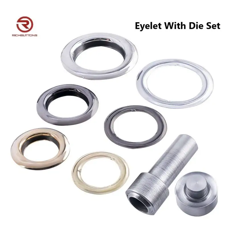 Factory Sale Custom-Made Top Quality Engraved Logo Copper Brass Grommet Metal Shoe Eyelet