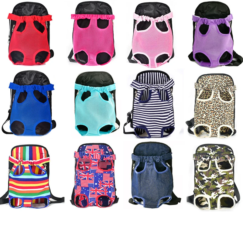 Dropshipping 17 Colors Mesh Carriers Bag Outdoor Travel Breathable Portable Dog Carrier for Dogs Cats Pet Backpack