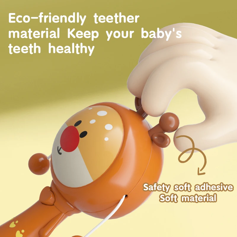 18month  Infant Christmas Gifts Elements Baby Shaker Baby Educational Games Baby Gum Music Rattle Toys