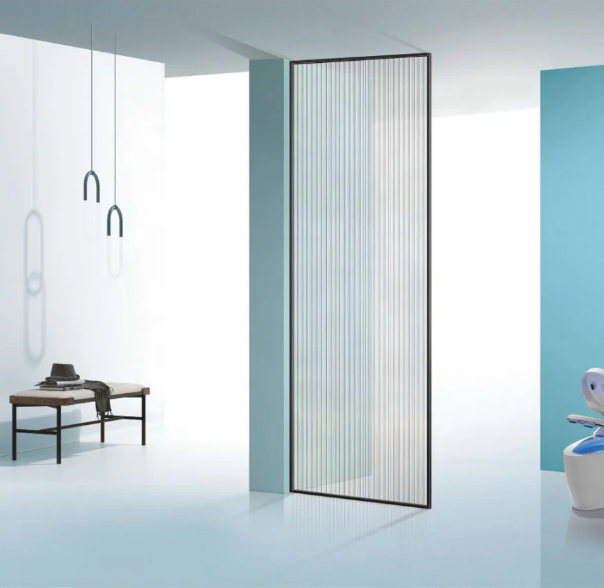Latest designs interior door stainless steel toilet glass doors with tempered glass