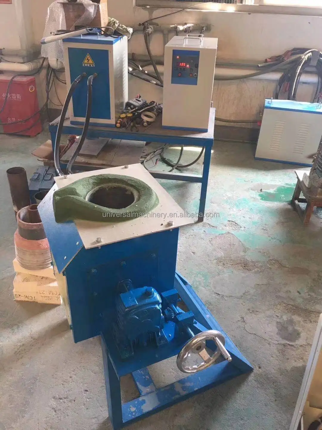 China factory directly selling Energy Saving IGBT 100% duty rotary Tilting Melting Furnace