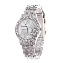 Popular fashion butterfly alloy women wrist watch for ladies