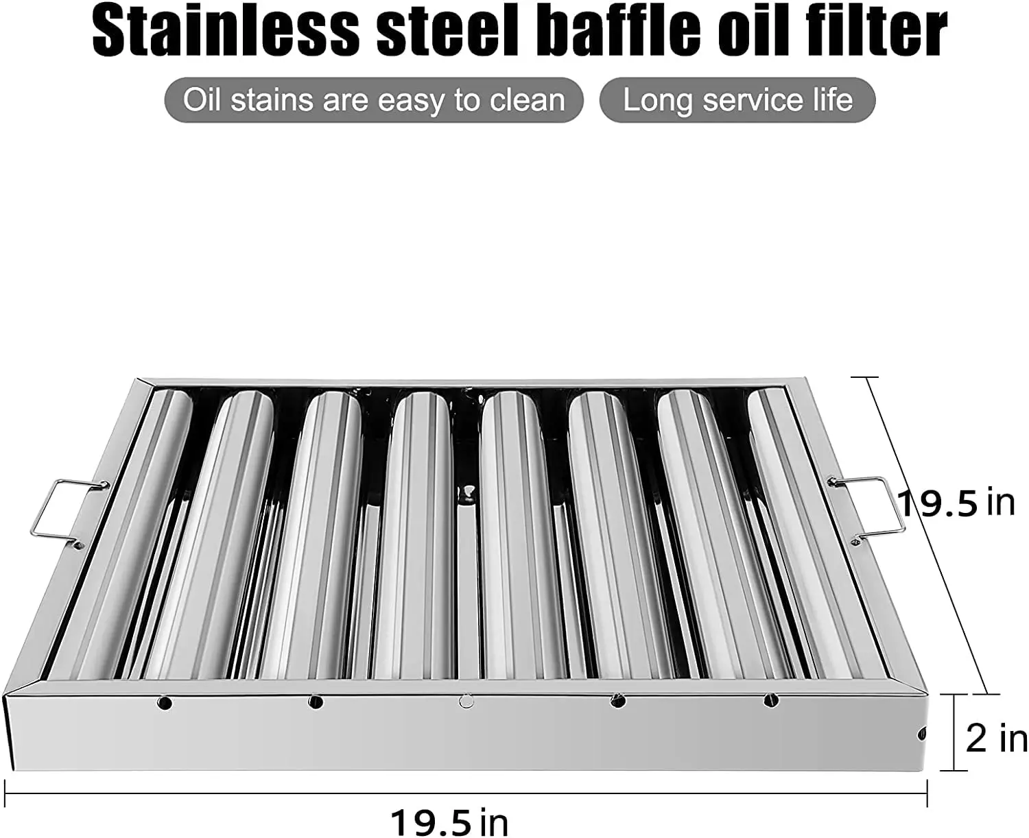 baffle filter stainless steel filter commercial restaurant 500x500x50mm range hood parts
