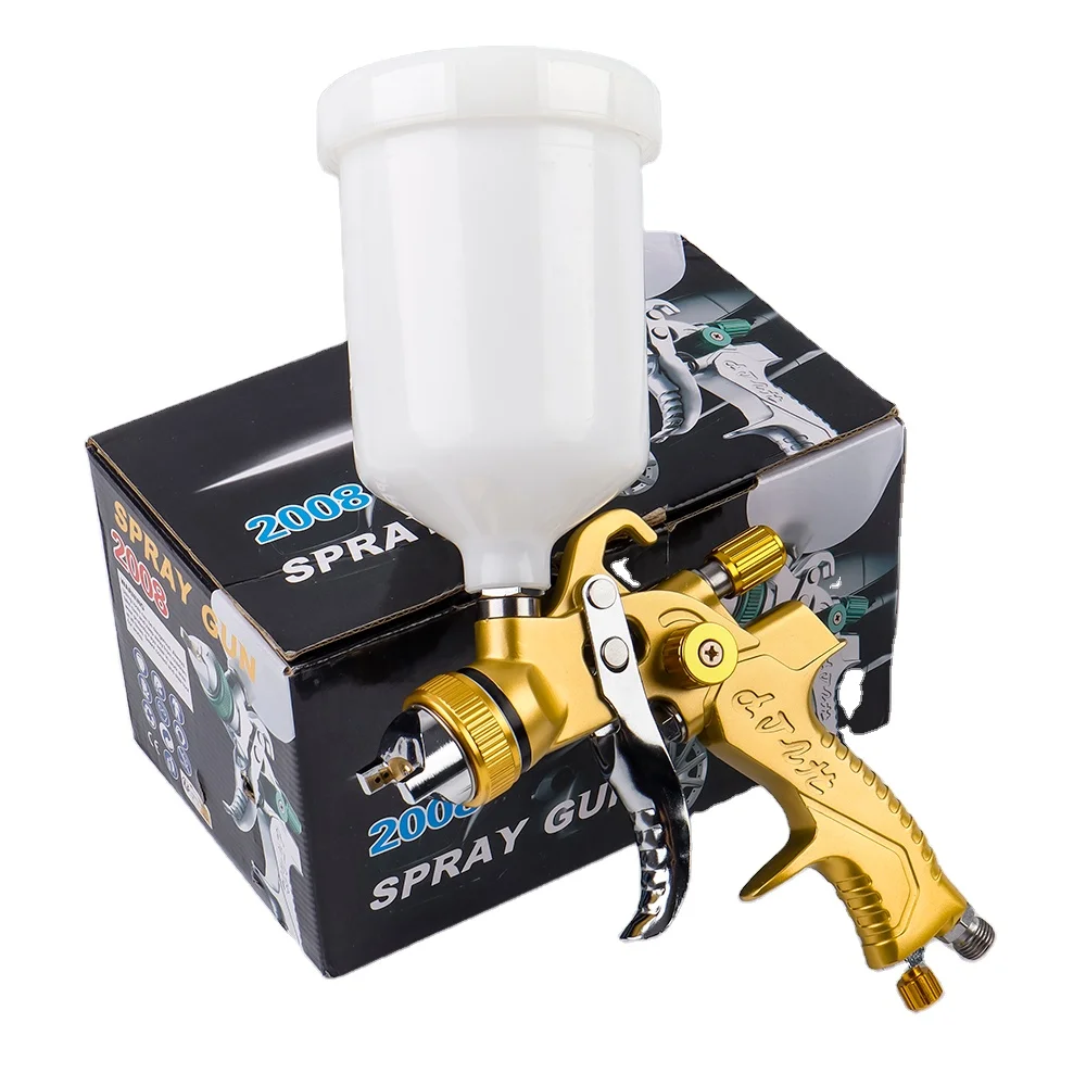 New Design HVLP Paint Spray Gun 1.3/1.5/1.8mm Aluminum alloy Pneumatic Paint Gun for Furniture Car Spraying.