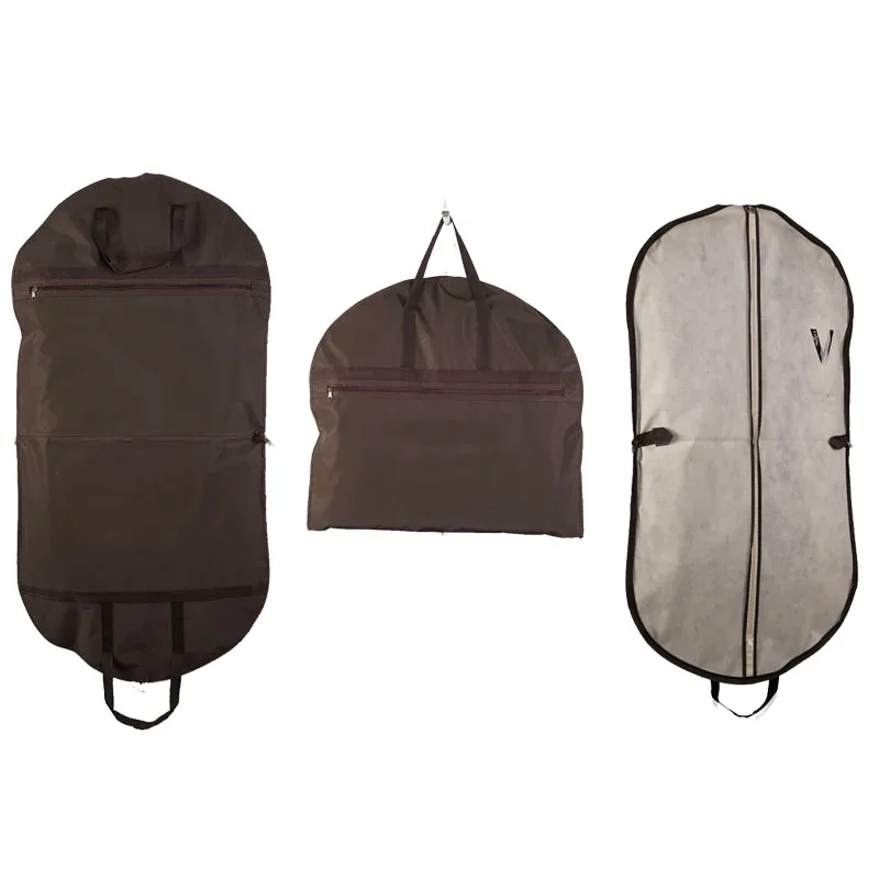 Роскошный чехол для костюма с логотипом на заказ, нетканый принт на заказ по низкой цене, черные сумки для одежды