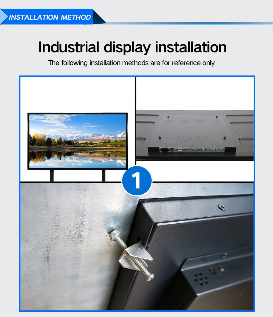 Industrial 4K 55 Inch IPS IP68 Waterproof VGA HDMI DVI Interface Widescreen Touch Embedded Industrial Open Frame Monitor