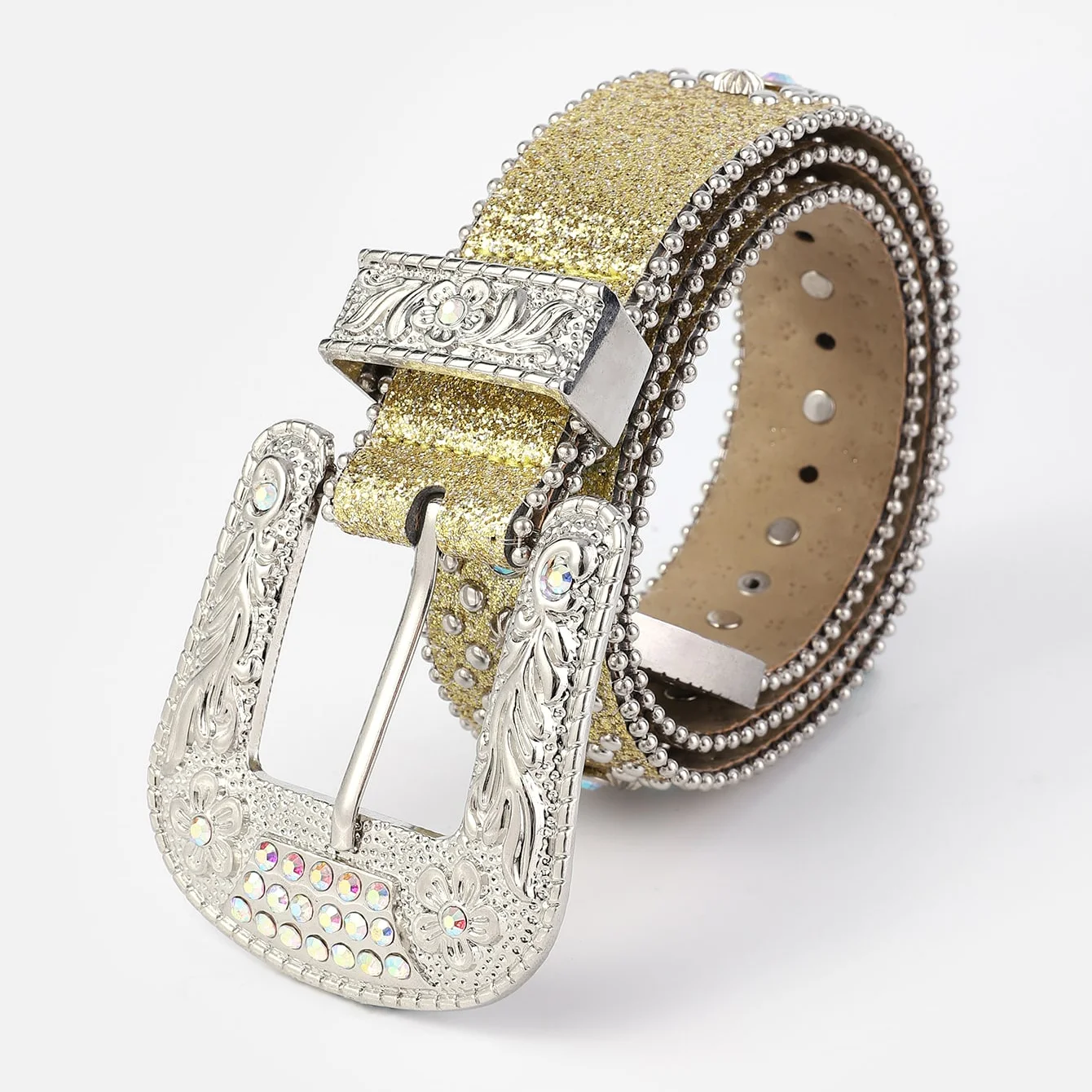 wholesale Bb simon Luxury Rhinestone rivet Metal Leather Belt Men Women Unisex Diamond Studded Sparkle Designer Leather Belts