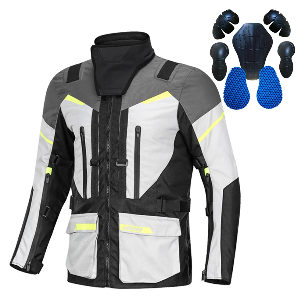 LYSCHY New Arrival Waterproof 3 in 1 Motorcycle Jacket Pants Clothing Suit Winter Keep Warm Motocross Motorbike Jacket S-5XL