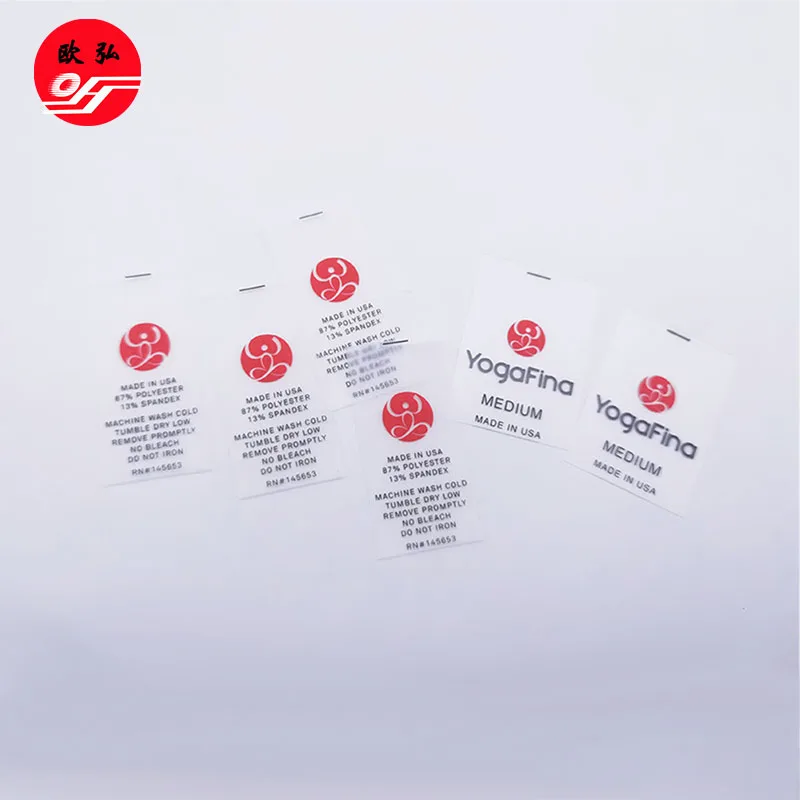 Transparent Soft Clothing Care Tag Wholesale Custom Printing Clear TPU Washing Labels for Swimwear
