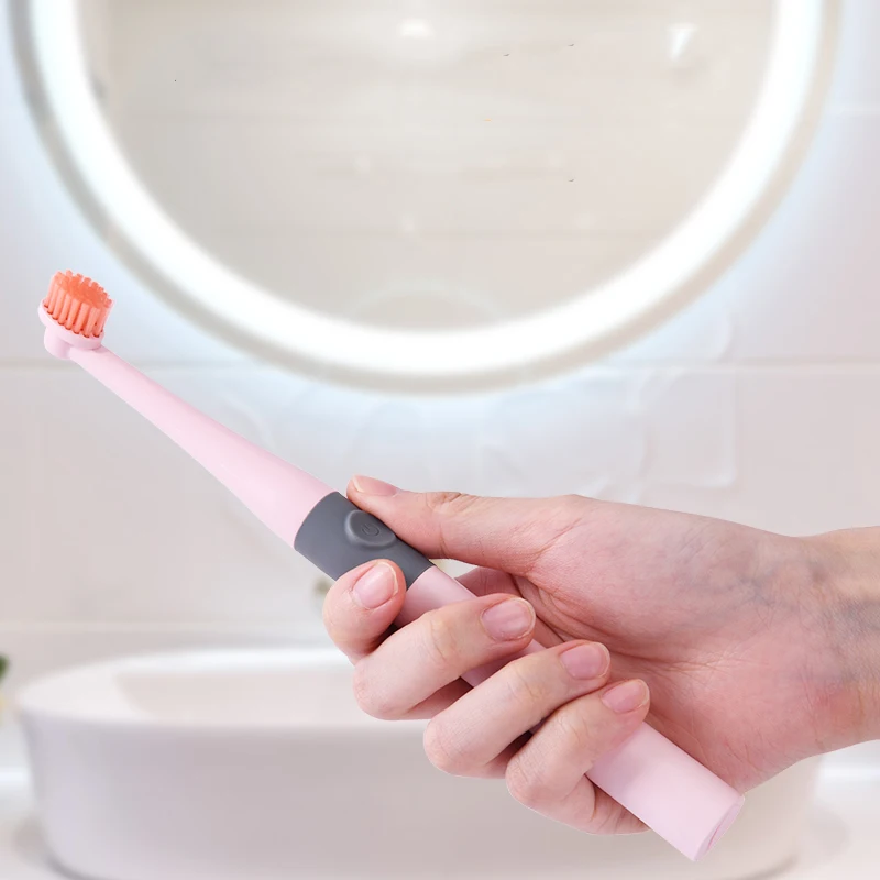 Поо портативная для путешествий взрослых тонкая на батарейках умная мини-звуковая электрическая зубная