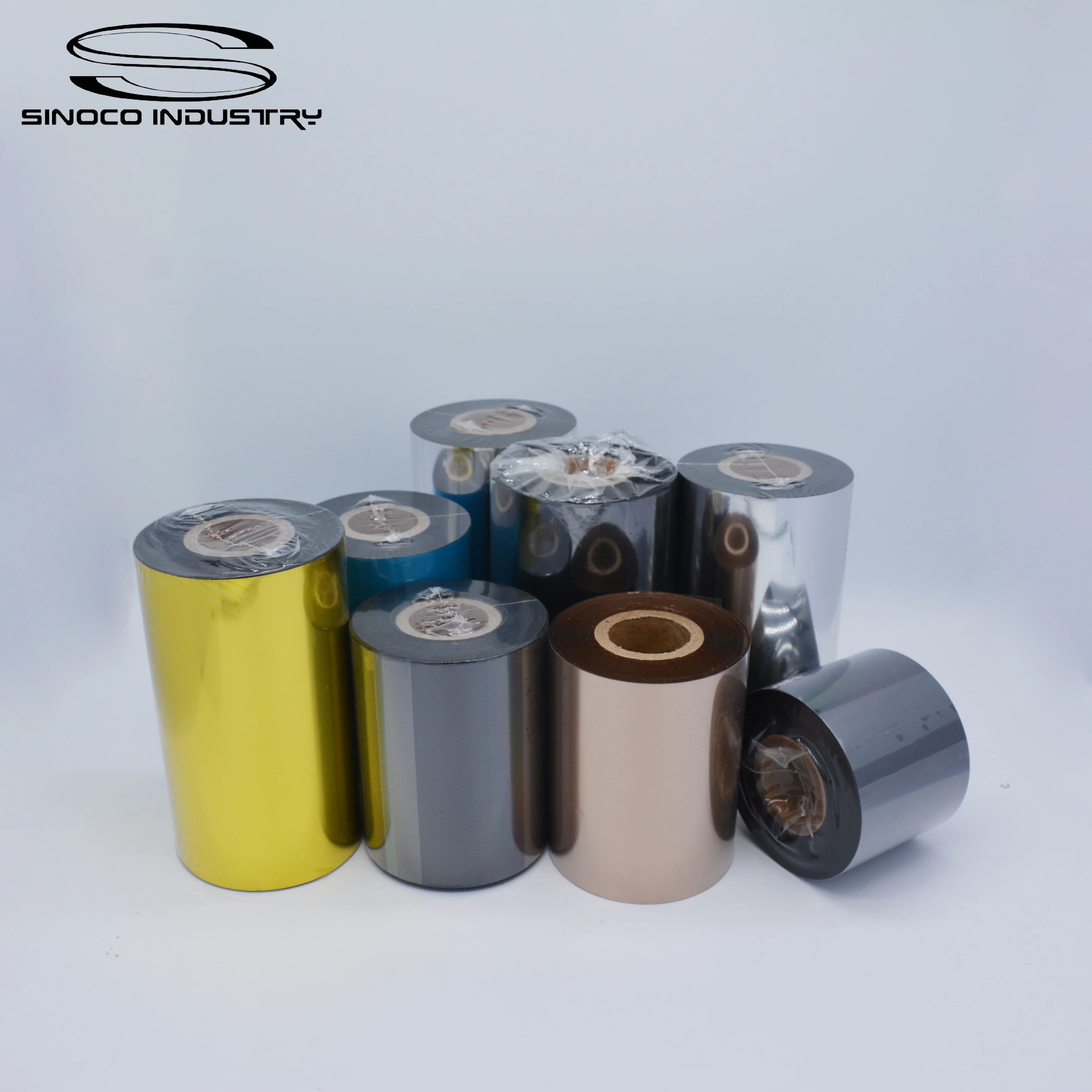 Factory Price Shiny Metallic Gold/Silver Thermal Transfer Ribbon Matt Gold/Silver Barcode Ribbon TTR for Zebra Printer