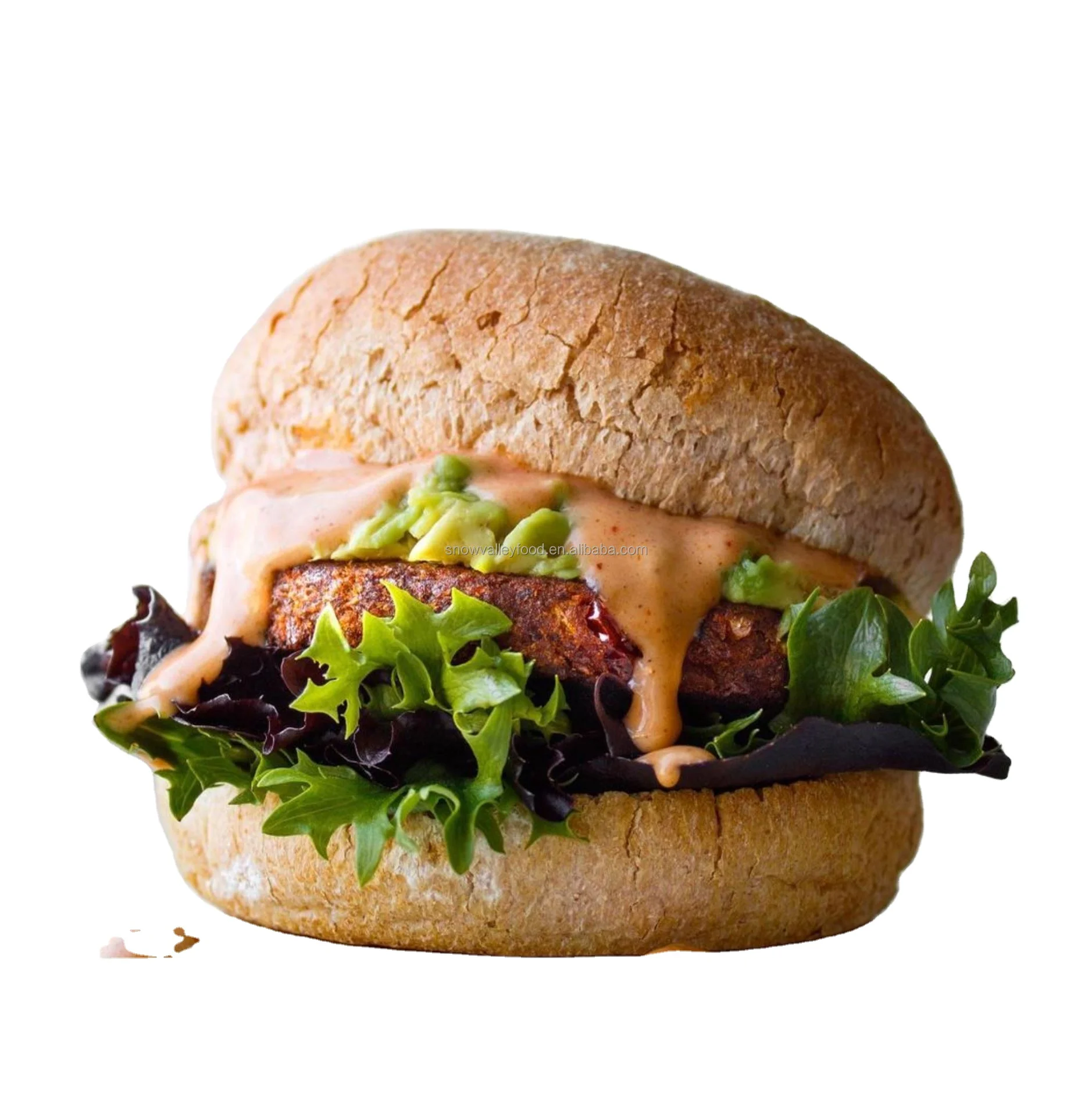 Non-GMO Meatless Plant-Based Vegan 0g Net Carb Patties Substitute  for burger Wholesome Provisions, 110g (Plain, 10-Pack)