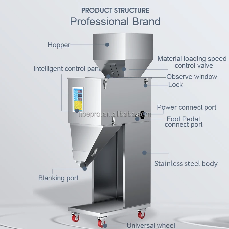 Semi Automatic 1000G Coffee Tea Bag Spice Flour Powder Sachets Granule Weighing Filling Machine