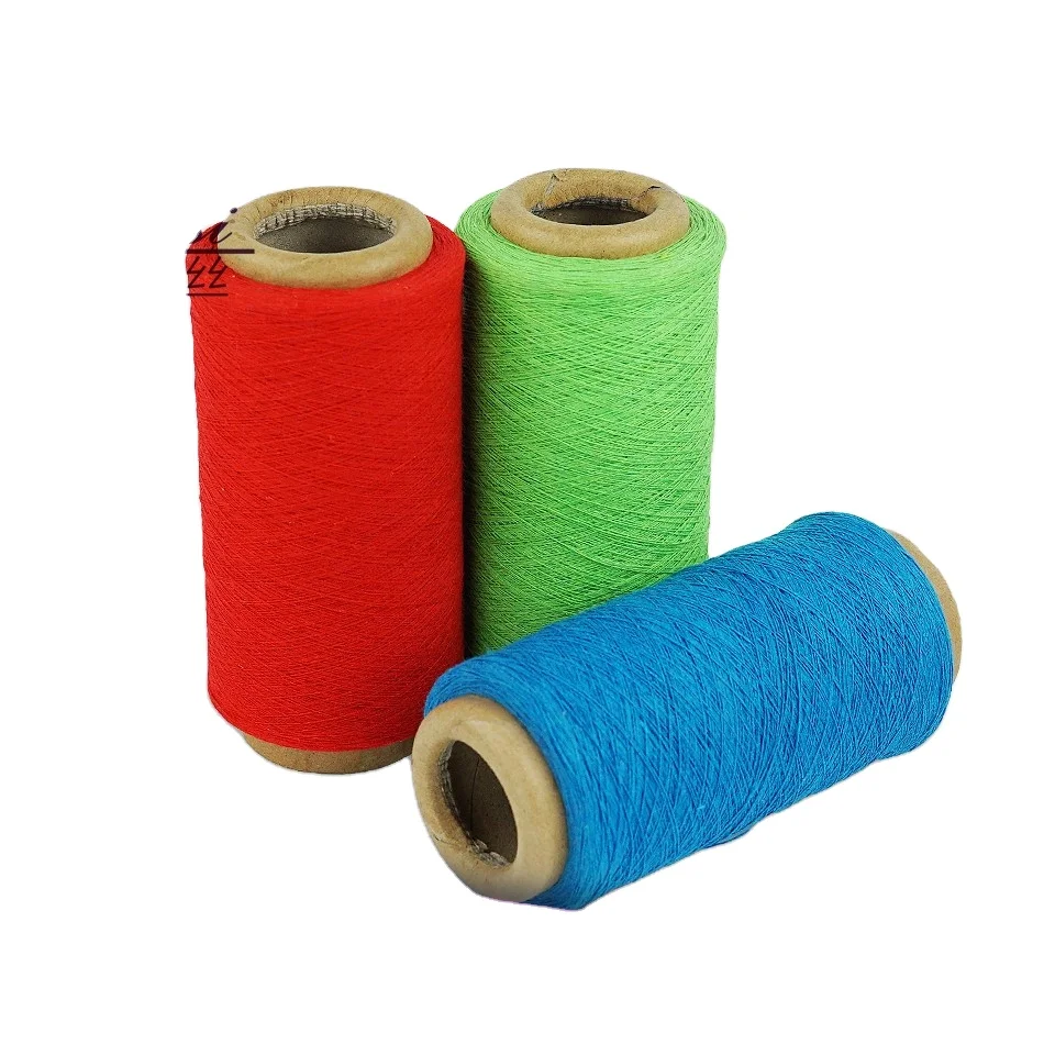 
cheap high quality recycled color cotton yarnfor weaving 