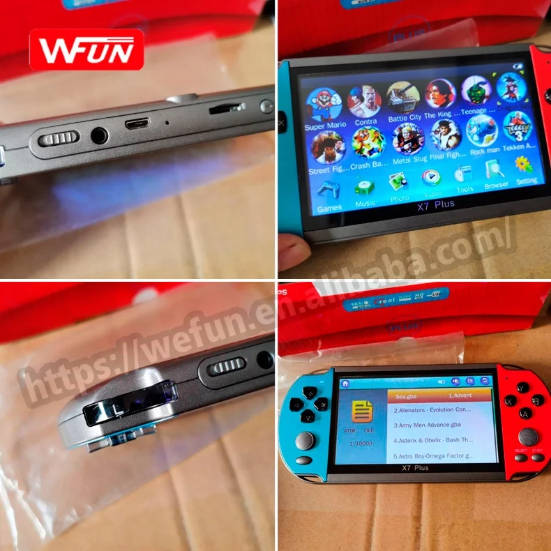 Консоль X7 Plus 5 1 дюйма Consola 128 бит портативная игровая консоль 10000 игр для