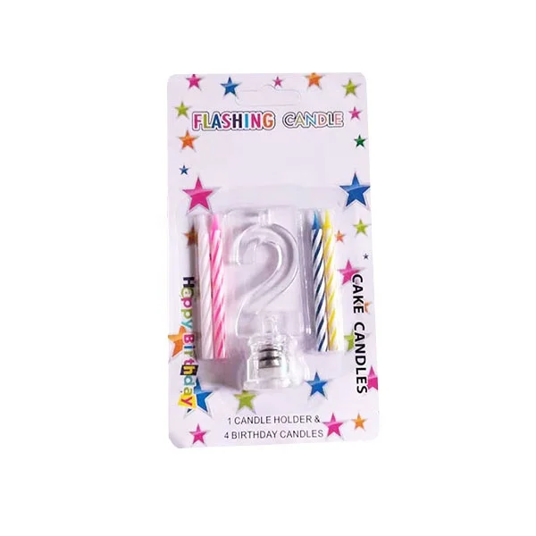 
2021 wholesales cross-border adult children wedding birthday party number led candle 