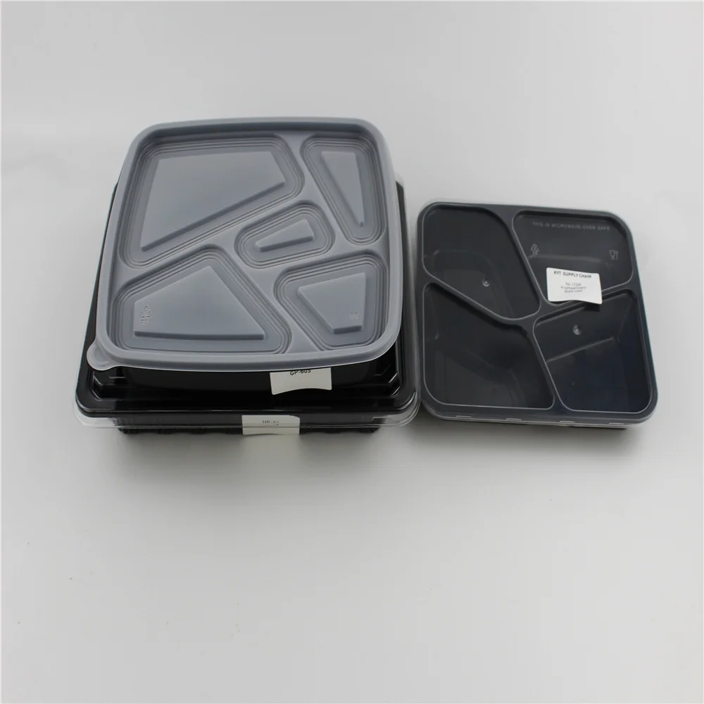 
40oz 1300ml Takeaway Chinese Food Box Soup Bowl 4 5 6 compartment lunch box disposable food container 32 oz rectangle with lid 