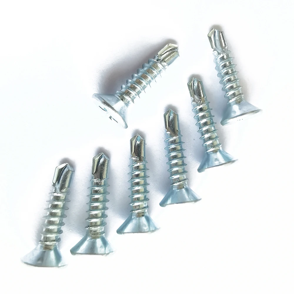steel drilling screws white blue/yellow zinc plated accept customized