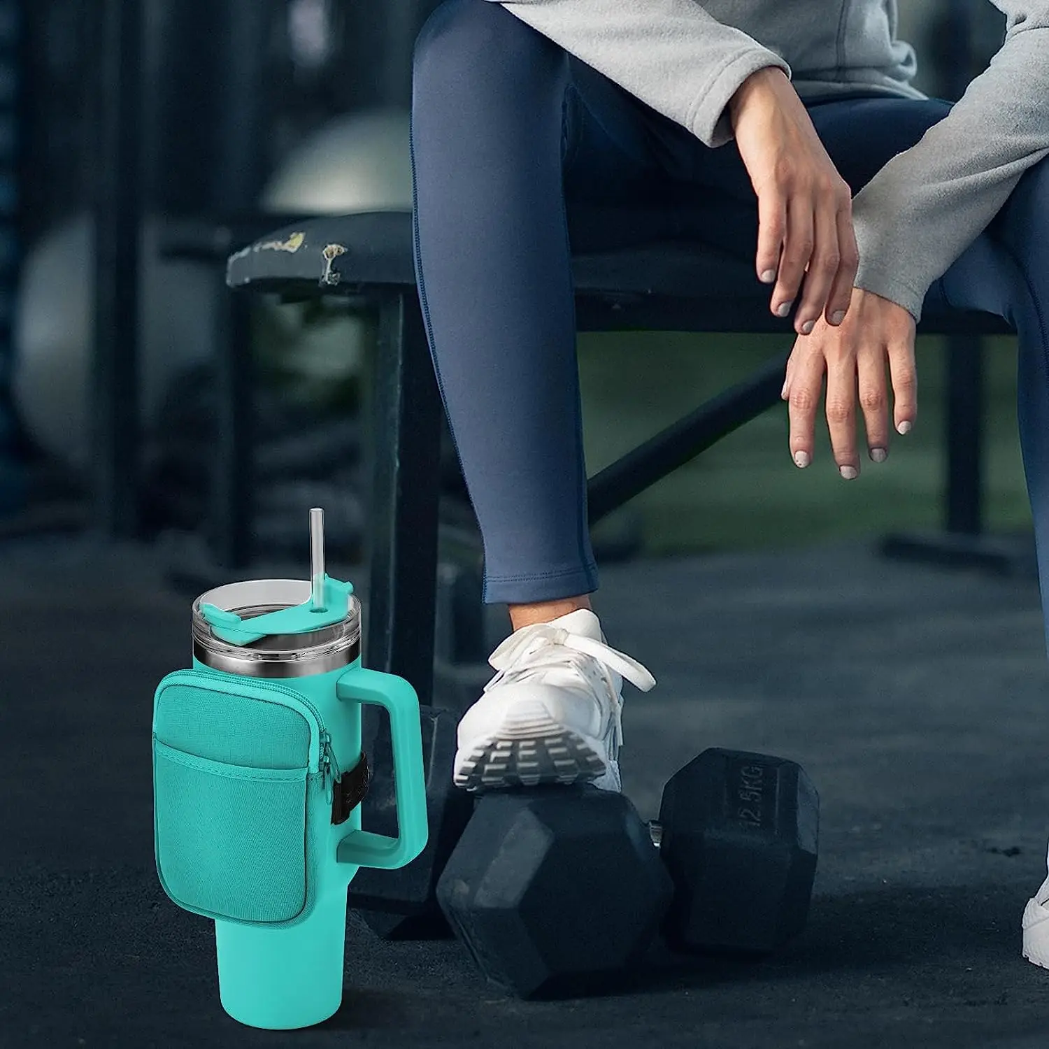 Лидер продаж легкий неопреновый мешочек для бутылки с водой на молнии чашки