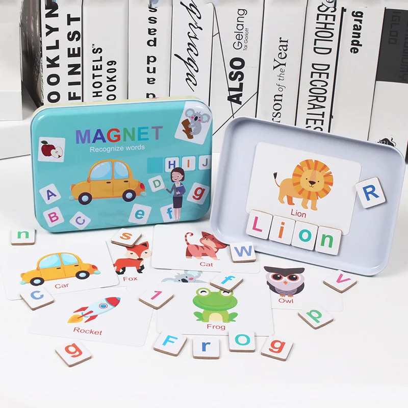 Magnetic Spelling Learning Toy ,Alphabet Words Matching Skills Games And Great Gift Parent-Child Interactive Educational Toys
