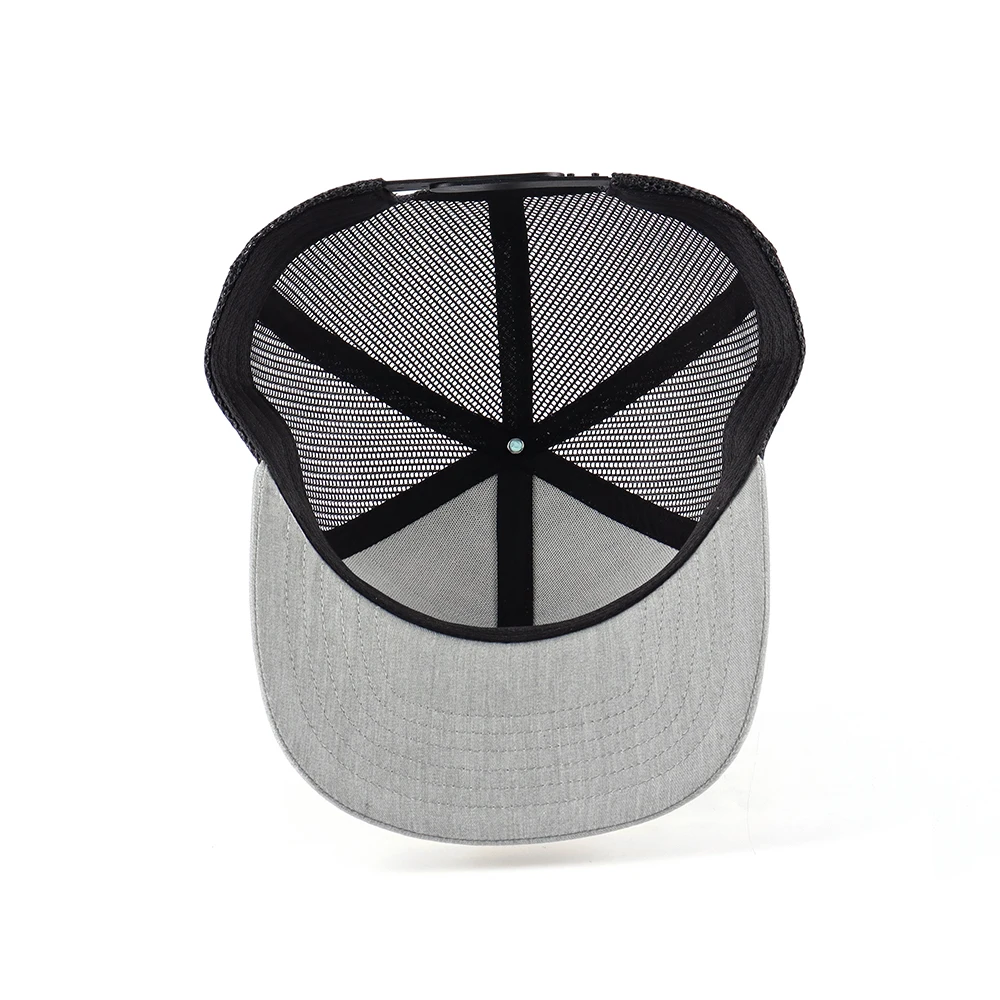 Wholesale Custom Logo High Quality Richardson Style 6 Panel Heather Grey 3D Embroidery Model 112  Trucker Caps Mesh Hat