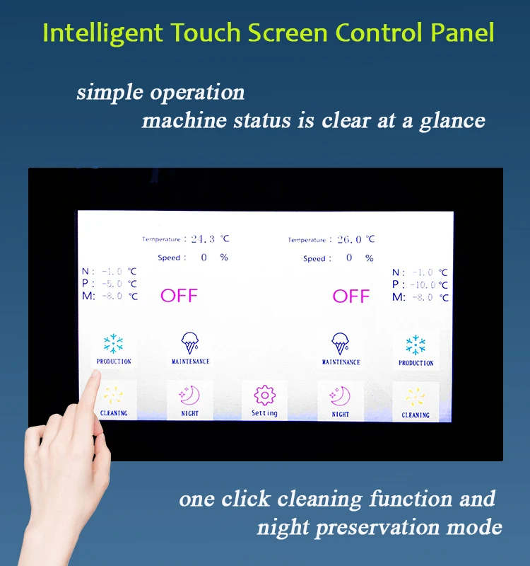 Commercial  6L  Two Cylinder Italian Hard Ice Cream Machine With Nuts Fruits Gelato Machine Snowball machine