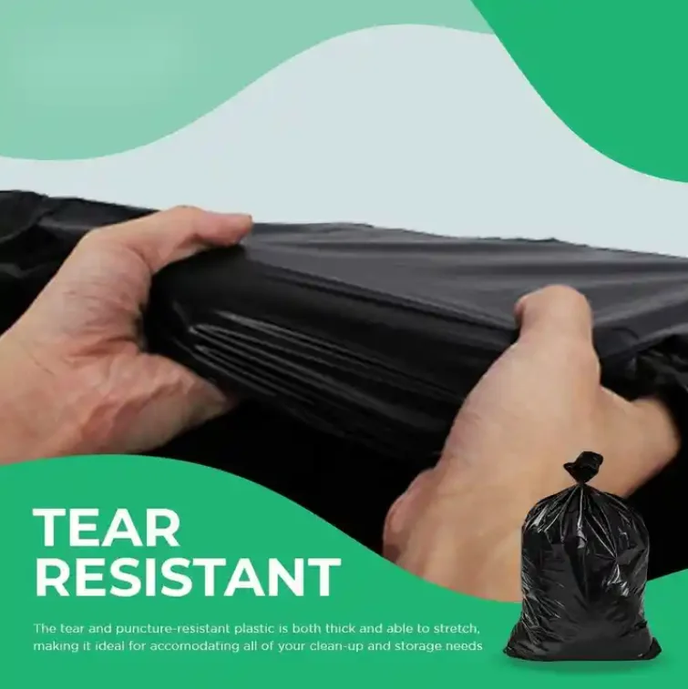 Heavy Duty Ldpe Big Recycle Eco Friendly Trash Garbage Bags Wholesale Kitchen Garbage Bags