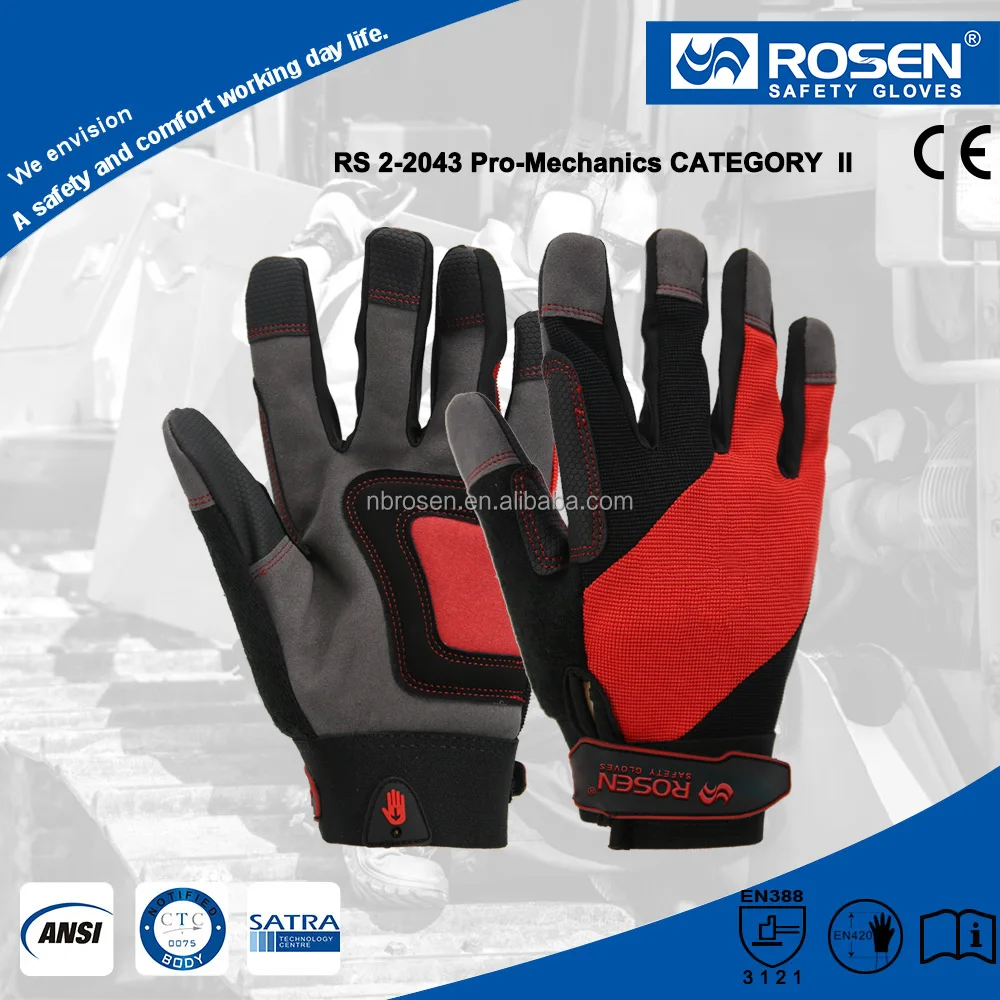 Working Glove Making Machine Synthetic Leather Microfiber Breathable Safety Hand Protection General Purpose Mechanic Gloves
