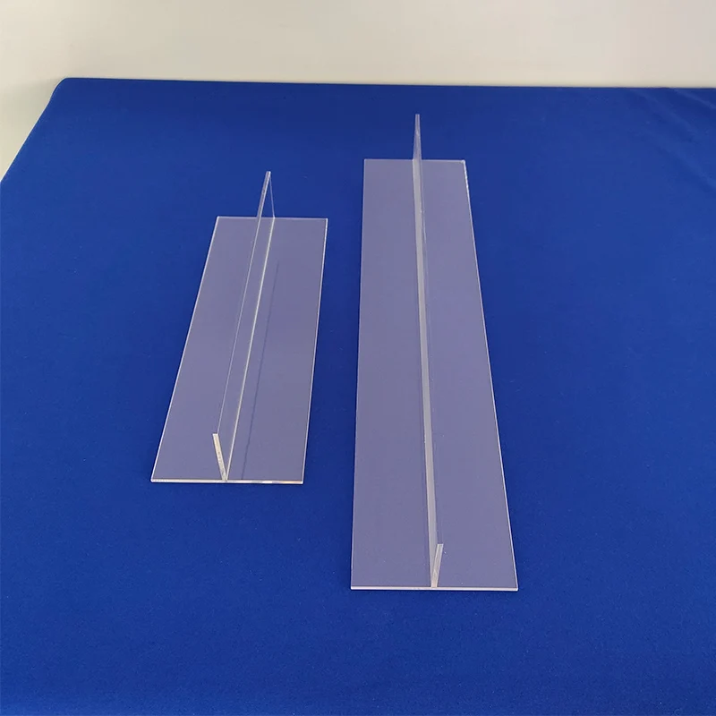 Upright T Shape Clear Acrylic Divider Plastics T Shape Clear Acrylic Shelf Divider Perspex Drawer Divider with Open End