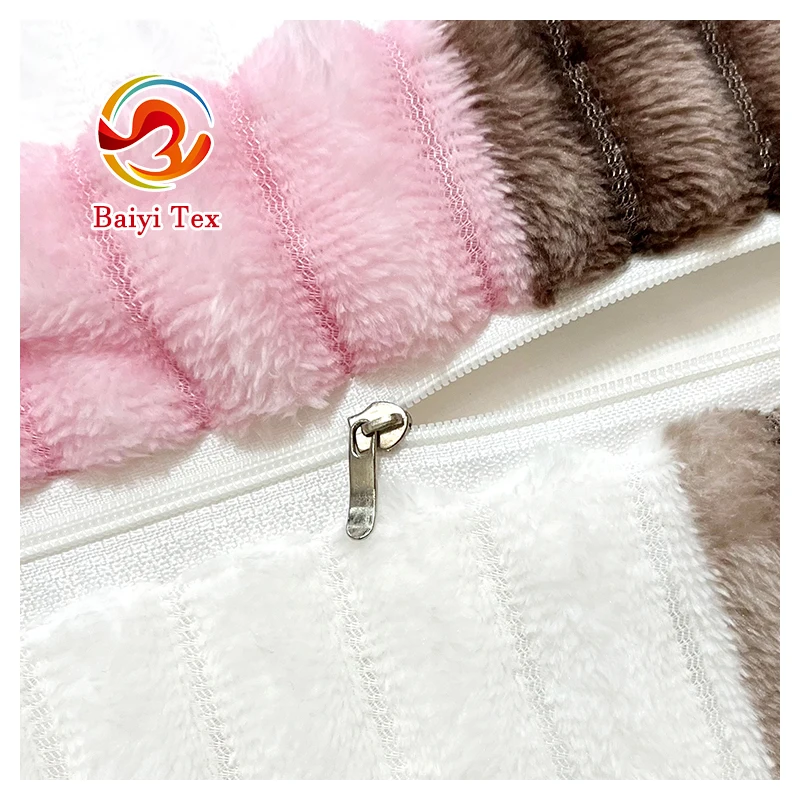 Soft Custom Printed flannel Modern Solid Color Design 100 Polyester Striped Bedding Set Blanket Plush Blanket