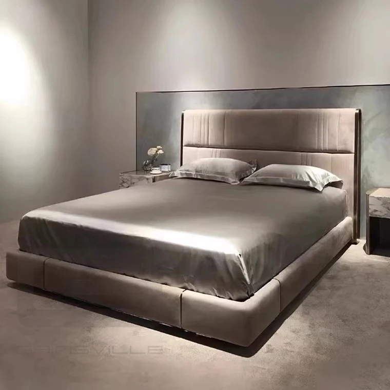 Factory Direct Supply Premium Leather King Bedroom Modern Luxury Bedroom Bed Sets Furniture