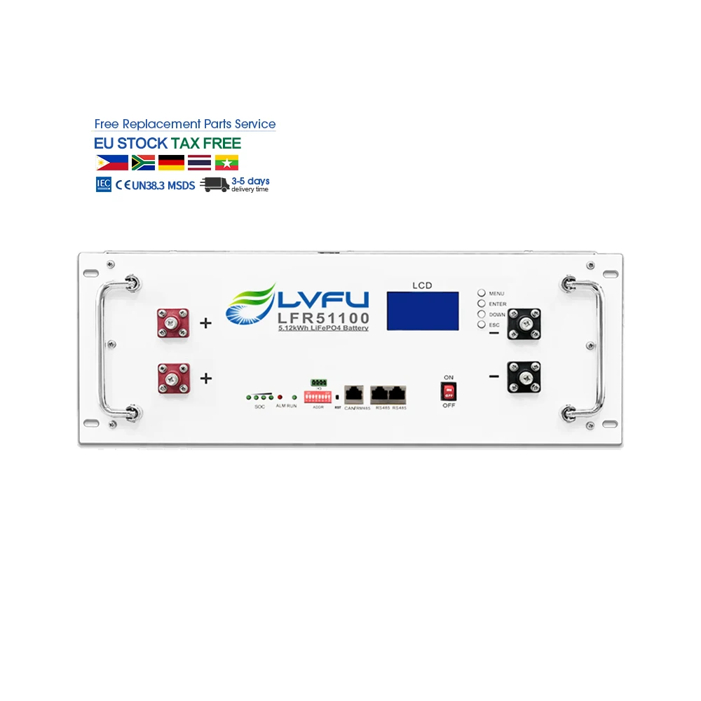 Встраиваемый в стойку Bms Lifepo4 16S 48V литиевая батарея 200Ah домашняя энергетическая