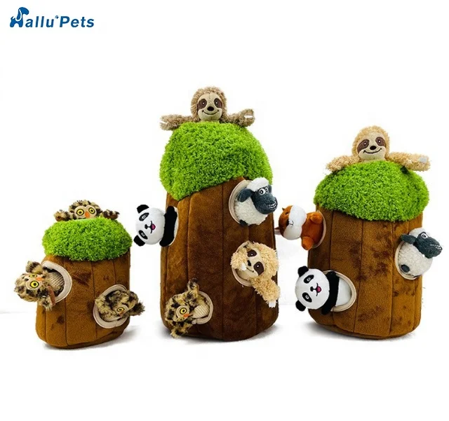 Hot Sale  Pet Plush Squeaky Chew Toy Hide And Seek Dog Puzzle Toys