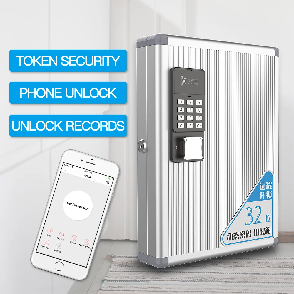 New Arrival 32 Key Storage Box Holder Keyless APP Unlock Key Cabinet Locker With Digital Security Smart Lock