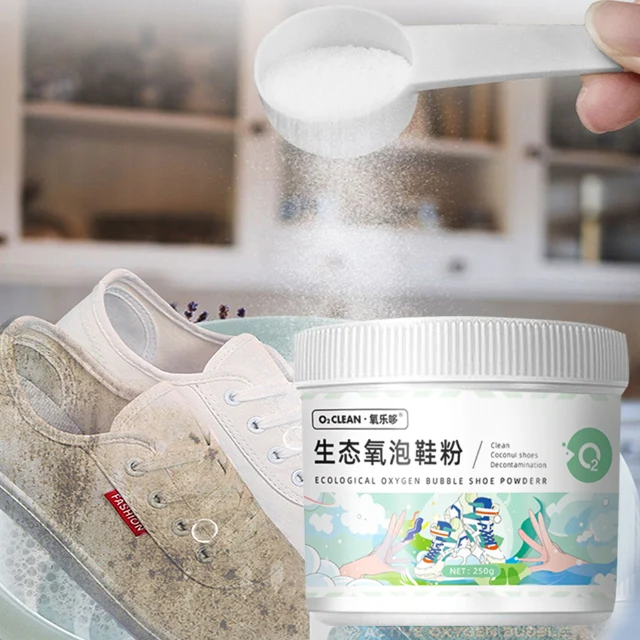 Foam Cleaner Shoe Cleaning Powder Whitener Sneaker Cleaner for Shoes Canvas Detergent Bleach Wash Shoes 3 Yeasr Not Support