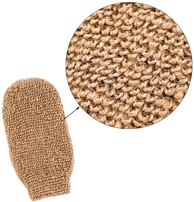 Экологичные инструменты для отшелушивания, скребок для тела, люфы для отшелушивания, перчатки для ванны, рукавицы для душа из натурального волокна