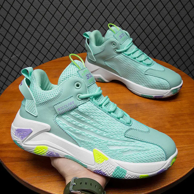 2023 Rubber Mesh Breathable Non Slip Mens Room Workout Basketball Shoes Daily Walking Shoes