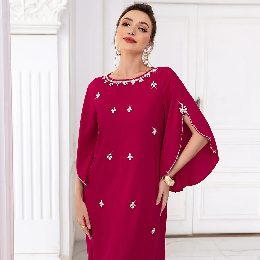 2024 New Arrival Plus Size Saudi Style Kaftan Robes Dubai Abaya Dress Islamic Clothing for EID Made of Polyester for Adults