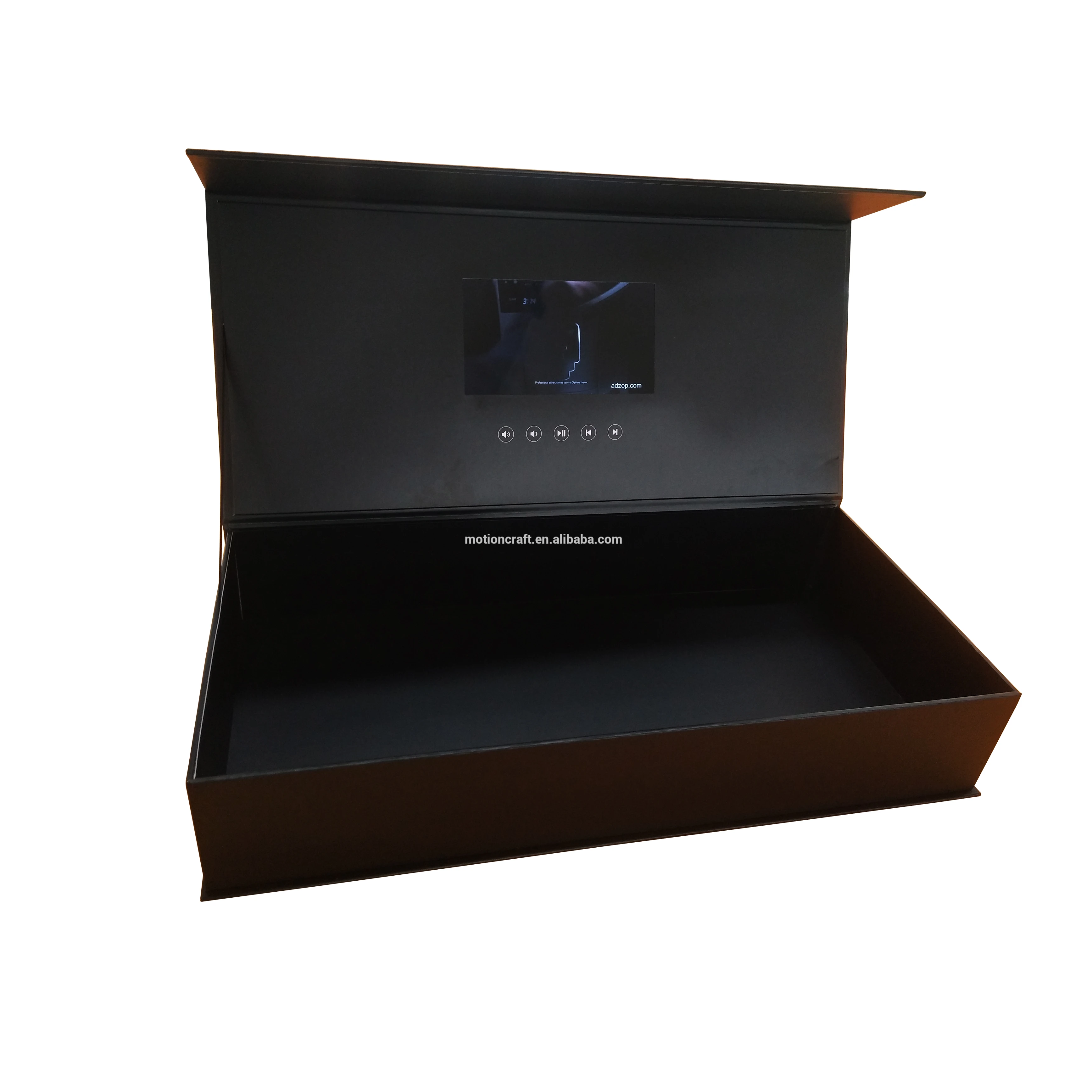 Wholesale stock big rectangle 7inches 2BG LCD video flower gift box wedding gift box