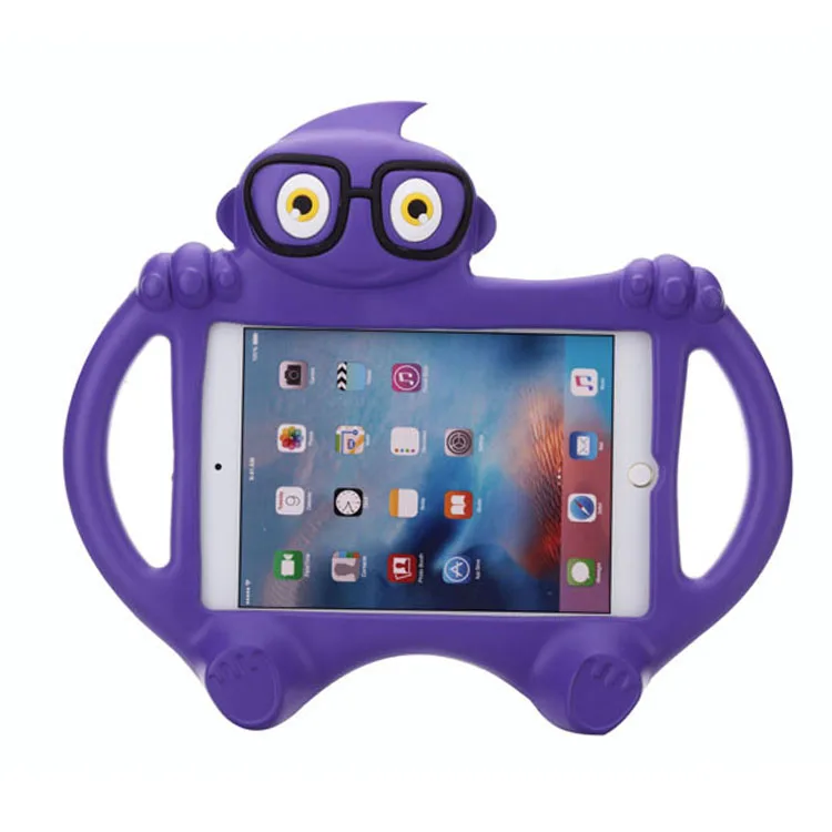 Shockproof pc silicon Kid Tablet Case Cover for iPad  air2  kickstand shell tablet protector case