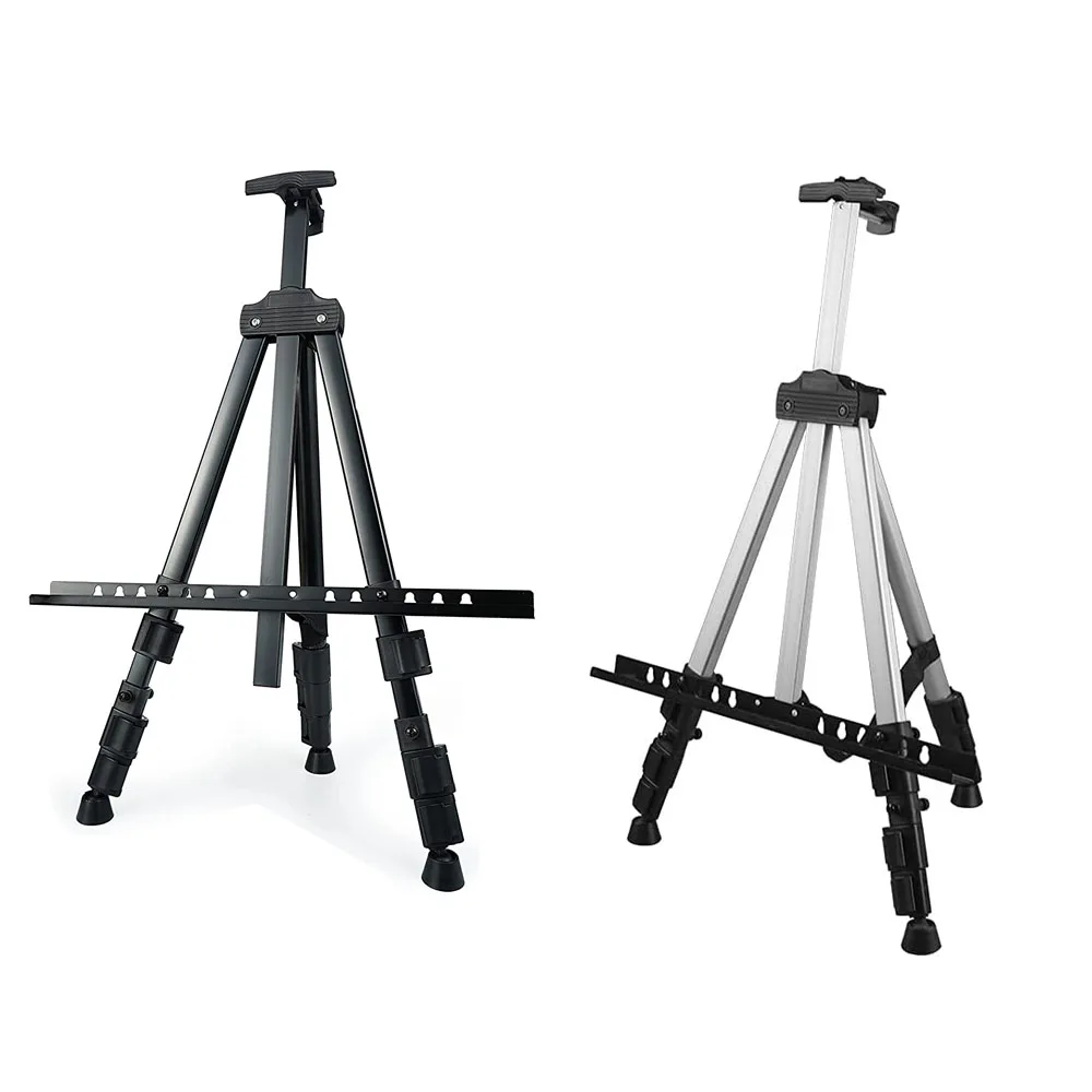 Прочная и долговечная алюминиевая подставка для мольберта с черной сумкой для переноски для свадьбы с черным рюкзаком