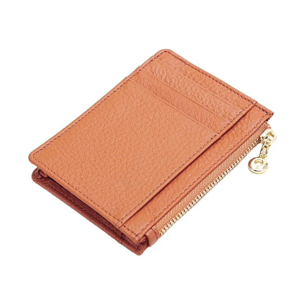 Wholesale high quality first layer cowhide wallet ultrathin card bag Simple style multi-functional coin bag card holder