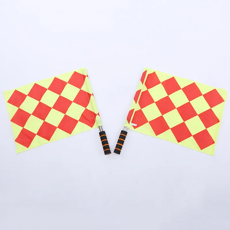 Wholesale Football Soccer Linesman Referee Flags,Metal Pole Foam Handle with Carrying Tote (Soccer Referee Flags)