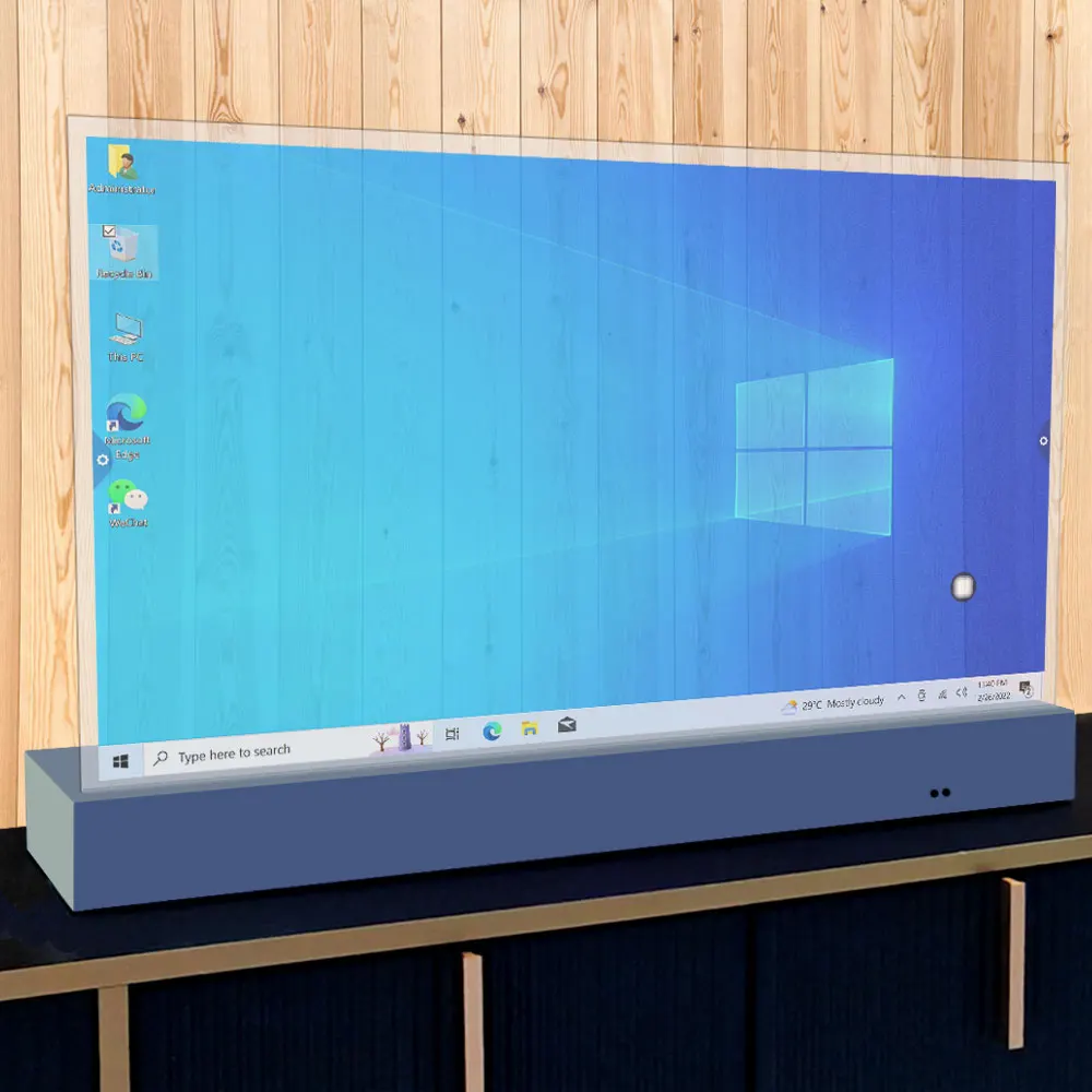 30 inch Transparent OLED Screen LG Touch Screen Transparent Monitor Desk Type OLED Advertising Screen