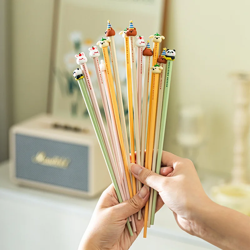 Cartoon Cute PVC Silicone Chopsticks Set Cartoon Style for Students and Children Korean Design